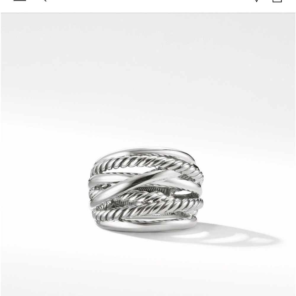 David Yurman 17mm crossover collection ring